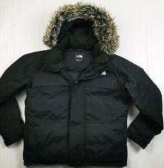 ad eBay - THE NORTH FACE - McMURDO PARKA . "PUFFER GOOSE DOWN - HOODED". STYLE: PARKA GOOSE DOWN JACKET/ LONG SLEEVES/ REMOVABLE HOODED/ REMOVABLE FUR/ MID-LENGTH/ UTILITY 7 FRONT POCKETS/ FULL ZIPPER FLY. REMOVABLE HOOD/ REMOVABLE FUR/ MID-LENGTH/. Black Parka For Winter Sports, Black Parka With Pockets For Winter Sports, Black Parka For Winter Sports And Fall, The North Face Winter Outdoor Work Outerwear, The North Face Winter Outerwear For Outdoor Work, Black Outdoor Parka With Double-lined Hood, Black Double-lined Hooded Outerwear For Hiking, Black Outerwear With Double-lined Hood For Hiking, Black Long Sleeve Parka For Hiking