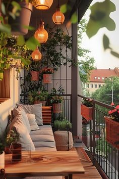 Garden Nook, Small Balcony Ideas Apartment, Tiny Balcony, Apartment Plants, Outdoor Living Decor