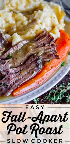 Fall Pot Roast Slow Cooker, Best Roast Crock Pot, Healthy Fall Meals Crock Pot, Easy Potroast Crockpot Crock Pots, Chuck Roast Potatoes And Carrots Crockpot, Grandmas Crockpot Recipes, Easy Fall Crock Pot Meals, Healthy Fall Dinners Crock Pot, Pot Roast In Slow Cooker Recipes