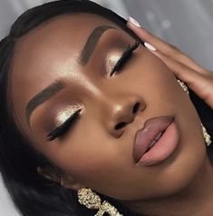 Black Wedding Makeup, Engagement Photo Makeup, Black Bridal Makeup, Eye Crease, Wedding Eye Makeup, Glam Wedding Makeup, Date Night Makeup, Beginners Eye Makeup, Makeup For Black Skin