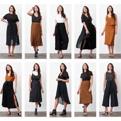 I'd wear all of these. Vetta Capsule, Light Academia Style, Capsule Wardrobe Women, Spring Summer Capsule Wardrobe, Androgynous Look, Academia Style, 30 Outfits, Satin Set, Fashion Corner