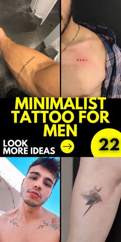 the cover of minimalist tattoo for men 22 book more ideas