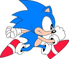 sonic the hedge cartoon character running