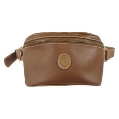 Trussardi brown leather fanny pack totally made in italy Elegant Brown Belt Bag For Travel, Classic Brown Belt Bag With Removable Pouch, Brown Belt Bag With Coin Pocket, Luxury Brown Belt Bag For Business, Brown Leather Belt Bag For Formal Occasions, Chanel Reissue, Trapeze Bag, Red Leather Handbags, Leather Fanny Pack