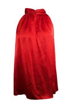 Current Boutique-Amanda Uprichard - Red Sleeveless Silk Top Sz L Chic Red Halter Neck Top, Chic Red High Neck Top, Red Stretch Sleeveless Blouse, Red Silk Sleeveless Top, Red Halter Neck Top For Evening, Red Silk Top, Amanda Uprichard, Dinner Date, Red Silk