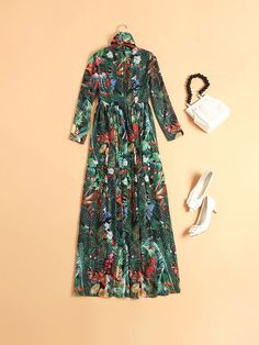 Sku CY-!149953 Material 50%-70% Polyester , >50%Cotton Style Loose , Long Sleeves , High Waisted Feature Flower Print , Bowknot , Elasticity , Zipper Neckline Round-neck Occasion Vacation , Stylish Selection , Leisure Fashion Seasons Spring , Autumn Type Maxi Dresses Color GREEN Size S,M,L,XL Size is smaller than normal. Please consult the size chart we provide for this item's measurements to help you decide which size to buy.Please note: There may be 1-3cm differ due to manual measurement. CMIN Skirt Set Two Piece, Cotton Dresses Summer, Zipper Flowers, Leisure Fashion, Maxi Shirt Dress, Polka Dress, Summer Party Dress, Long Summer Dresses, Maxi Dress Green