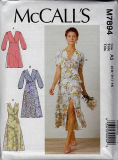 a woman's dress and top sewing pattern