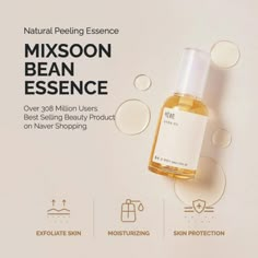 Bean Essence from Mixsoon – your go-to for radiant, healthy skin. 🌿💧 🌱 Nourishing Formula: Packed with the goodness of beans to deeply nourish and revitalize your skin. 💧 Intense Hydration: Keeps your skin moisturized and plump all day long. ✨ Brightening Effect: Enhances your natural glow for a radiant complexion. 🛡️ Skin Barrier Support: Strengthens your skin barrier, boosting overall skin health. 🌸 Soothing & Calming: Perfect for sensitive skin, reducing redness and irritation. ⚡ Lightwei... Sebaceous Filaments, Business Branding Inspiration, Natural Glowing Skin, Good Skin Tips, Skincare Packaging, Skin Structure, Skincare Essentials, Food Graphic Design, Beauty Products Photography