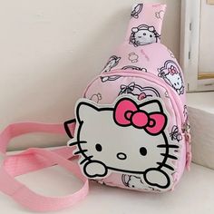 Hello Kitty Children Chest Bag 2023 Cute Coin Purse Shoulder Bag Girl Cross Body Bag Fashion Messenger Bag. Ideal For Little Girls Of 4 And 5 Years Old. Mochila Rosada De Hello Kitty Para Nias White Cartoon Style Bag With Cute Design, White Cartoon Print Bags For Back To School, White Cartoon Bag With Cute Design, Cute Hello Kitty Print Bags For Back To School, Cute Hello Kitty Shoulder Bag For School, Kawaii Hello Kitty Bag, Casual Pink Bag With Cartoon Print, Cute Hello Kitty Print School Shoulder Bag, Cute Pink Bags With Cartoon Print