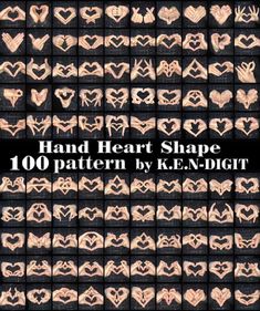 hand heart shape patterns are shown in this book