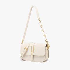 Discover Elegance and Versatility Step into the season with sophistication using our exclusive White Leather Crossbody & Shoulder Bag. Designed for the fashion-forward woman, this bag embodies elegance and versatility, perfectly complementing your spring and summer wardrobe. Whether you're attending a daytime event or an evening soiree, this bag seamlessly adapts to all occasions, ensuring you always step out in style. Premium Quality and Design Crafted with genuine cow leather, this bag boasts a soft, luxurious texture that's both durable and stylish. The saddle shape design, combined with a solid pattern and a flap pocket exterior, offers a classic yet contemporary look. Its multiple interior compartments, including a slot pocket, zipper pocket, and a spacious main compartment, provide a Bag For Women, Small Leather Goods, New Handbags, White Bag, Summer Wardrobe, Small Bags, Flap Pocket, Crossbody Shoulder Bag, Shoulder Bag Women