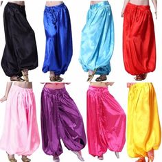 Satin Harem Yoga Pant Trouser Belly Dance Costume Tribal Pantalons Trouser Wear Indian Pants, Lantern Pants, Aladdin Costume, Genie Pants, Pant Trouser, Dancer Costume, Dance Pants, Belly Dance Costume, Stylish Pants