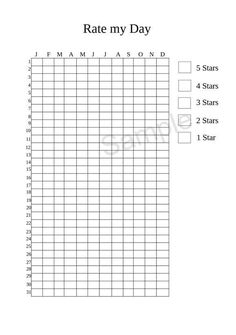 #yearly_tracker_printable, #rate_my_day_bullet_journal, #journal_tracker_template, #journaling_tracker, #journal_printouts, #yearly_tracker, #bullet_journal_yearly, #project_tracker, #neon_light_wallpaper Yearly Tracker Printable, Rate My Day Tracker, Rate My Day Bullet Journal, Journal Tracker Template, Journaling Tracker, Trackers Ideas, Rate My Day, Notebook Tracker, Journal Printouts