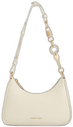 Modern Gold Baguette Shoulder Bag, Chic Gold Baguette Bag, Chic Gold Baguette Shoulder Bag, Chic Gold Shoulder Baguette Bag, Chic Gold Baguette Bag For Daily Use, Modern Gold Baguette Bag With Gold-tone Hardware, Chic Gold Baguette Bag With Detachable Strap, Chic Gold Baguette Bag With Adjustable Strap, Chic Cream Bags With Metal Hardware