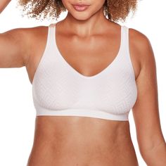 PRICES MAY VARY. SMOOTH AND SLEEK - Seamless bra disappears under knits and other clingy clothes. A WIRELESS WONDER - Knit-in zones provide targeted support exactly where you need it, including a stay-in-place ribbed underband. NO-SLIP STRAPS - Wider straps with our no-slip Comfort-U design for stay-in-place straps. COOL COMFORT - Cool Comfort fabric helps wick moisture and keep you cool and comfortable. NON-FOAM CUPS - 2-ply, non-foam cups flex to adapt to your shape. FIGURE FLATTERING - A ward Supportive White Bra-friendly Top, White Full Coverage Bra-friendly Tops, White Full Coverage Bra Friendly Tops, White Full Coverage Tops With Built-in Bra, Wire Free Bra, Free Bra, Lounge Lingerie, Comfort Design, Everyday Bra