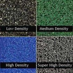 the different types of artificial grass that are available in various colors and textures for landscaping