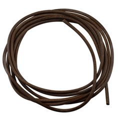 a brown leather cord on a white background