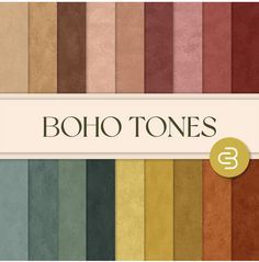 the boho tones are all different colors