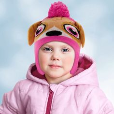 Paw Patrol Winter Hat and matching Kids Mitten set. Winter Hat features thick earflaps and Paw Patrol character patch embroidered on the front. Matching Toddler Mittens features a Paw Patrol Skye gripper print design, Great coverage for Head, Ears and their little cute Hands. Toddler Mittens, Kids Mittens, Girls Winter Hats, Paw Patrol Characters, Marshall Paw Patrol, Paw Patrol Nickelodeon, Toddler Winter, Winter Beanie, Winter Hat