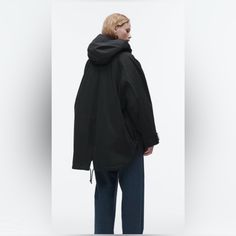 New Without Tags. Zara Unisex Oversized Minimal Parka Collection. Hooded. Zipper & Button Up. With Pockets And Draw String. Trendy And Thick Jacket. Oversized Parka, Thick Jacket, Zara Jackets, Zara Black, Parka, Button Up, Jackets & Coats, Jackets For Women, Zara