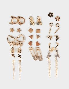 Full Tilt 20 Pack Heart Lock Earring Set. A Versatile And Value-Packed Collection Of Earrings That Offers An Array Of Styles To Complement Your Various Looks And Moods. This Set Includes 20 Pairs Of Earrings, Each With Its Own Unique Design, Making It An Ideal Choice For Accessorizing A Wide Range Of Outfits. Gold Tone. Imported. Warning Prop 65: This Product Can Expose You To Chemicals Including Lead, Which Is Known To The State Of California To Cause Cancer And Birth Defects Or Other Reproduct Heart Lock, Full Tilt, Of Outfits, Accessories Jewelry Earrings, Women Accessories Jewelry, Chemicals, Earring Set, Unique Design, Jewelry Accessories