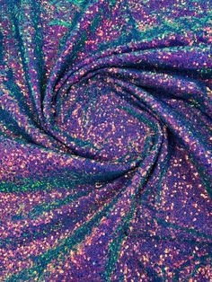 Cheap Contrast Sequin Fabric For Party Season, Glamorous Iridescent Sequin Fabric With Glitter, Purple Shimmer Sequin Fabric For Party, Purple Sequin Fabric With Glitter Print For Party, Glamorous Iridescent Shimmer Sequin Fabric, Glamorous Iridescent Glitter Sequin Fabric, Sequins Fabric, Iridescent Purple, Stretch Mesh Fabric