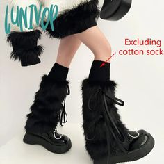 SPECIFICATIONS Material: AcrylicPattern Type: SolidGender: WOMENItem Type: Leg WarmersName: Bow fur leg warmerspackage: 1*pair of leg warmersSize: 40cm/30cmUse for: new year's gift,boots socks,cosplay,y2k,lolita,Japanese JKMaterial: furColor: black,whitestyle: Jk lolita,Japanese,y2k,Harajuku Item Type: Japanese jk Bow leg warms, boots socks Material: Fur Size: 40cm Color: white,black Package List: 1 * pair leg socks Suitable : winter boots socks,cosplay,Jk lolita, JK clothing accessories, Japanese pile socks Note: 1. The actual color maybe a little different from the picture. 2. Due to manual measurement, the size of the product may have 1-2cm difference. Leg Warms, Kawaii Leg Warmers, Accessories Japanese, Leg Socks, Japanese Y2k, Fur Leg Warmers, Boots Socks, Leggings Boots, Bow Legged