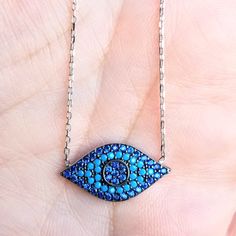 Blue Evil Eye Necklace Material : 925 Sterling Silver Stones: Turquoise & Lapis Charm Size :11x22 mm Necklace Chain :Total Length approx 17 inches (43 cm) with 2 inch (4 cm) chain extender >Nickel and Lead Free >Tarnish Resistant >No Allergic reaction >30 days return policy ++Items come in a gift box ready to be gifted Please contact me if you have any questions about the jewelry you are interested in buying. My Shop: https://www.etsy.com/shop/banujewelryusa Follow BANU Jewelry o Blue Evil Eye Necklace, Jewelry Evil Eye, Star Necklace Silver, Protection Necklace, Allergic Reaction, Blue Evil Eye, Chain Extenders, Eye Pendant, Evil Eye Pendant