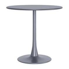 a round table with a metal base on an isolated white background for use in commercial projects