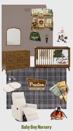 I love the idea of a nature themed nursery for a boy, playing off of the ideas of camping, national parks, and the great outdoors! National Parks Nursery, Adventure Boys Room, Outdoor Adventure Nursery, Outdoors Nursery, Camping Nursery Theme, National Park Nursery, Adventure Awaits Nursery, Camping Nursery, Nursery Themes Neutral