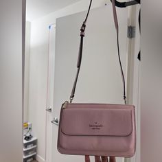 New With Tag Color: Rose Smoke (650) Aa5 Kate Spade Crossbody Shoulder Bag With Detachable Strap, Kate Spade Crossbody Satchel, Kate Spade Crossbody Satchel With Removable Pouch, Kate Spade Crossbody Shoulder Bag With Removable Pouch, Kate Spade Pouch Shoulder Bag With Adjustable Strap, Kate Spade Travel Clutch Shoulder Bag, Kate Spade Travel Clutch Bag, Kate Spade Pouch Shoulder Bag With Detachable Strap, Kate Spade Clutch Shoulder Bag For Travel