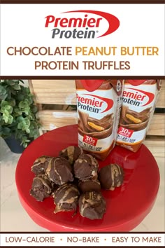 Chocolate Peanut Butter Protein Truffles, a Premier Protein® Recipe! : ObesityHelp Protein Powder Organization Ideas, Premier Protien Pudding Recipes, Pure Protein Recipes Shakes, Bariatric Sweet Treats, Pure Protein Recipes, Bariatric Protein Shakes, Premier Protein Shake, Protein Truffles