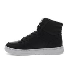 Made with vegan leather uppers and soft, breathable mesh lining, these women’s iconic high-top sneakers are just what you need to keep your feet relaxed and your style on point. The durably stitched overlays create clean lines and a retro-inspired classic look. High-top Synthetic Sneakers With Contrast Sole For Streetwear, Synthetic High-top Sneakers With Contrast Sole For Streetwear, Urban Sneakers With Contrast Sole For Fall, Streetwear High-top Sneakers With Contrast Sole, Casual High-top Sneakers With Vulcanized Sole For Fall, Urban High-top Sneakers For Fall, Trendy High-top Sneakers With Perforated Toe Box For Streetwear, Fall High-top Sneakers With Vulcanized Sole For Streetwear, Fall Streetwear High-top Sneakers With Vulcanized Sole