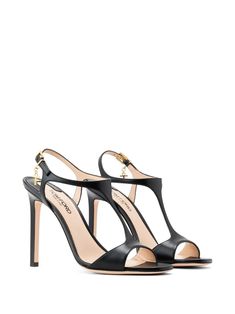 Tom Ford Leather, Leather Heels Sandals, Black Leather Sandals, Stiletto Heel, Mens Shoes Sneakers, Leather Fashion, Black Sandals, Leather Heels, Tom Ford