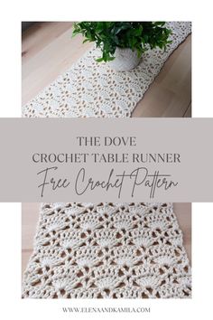 the dove crochet table runner free crochet pattern