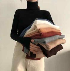 Women Sweaters Autumn Winter Slim Pullover 1 PC Basic Tops Casual Soft Knit | eBay Women Turtleneck, Turtleneck Sweaters, Ladies Turtleneck Sweaters, Turtleneck Long Sleeve, Womens Turtleneck, Basic Long Sleeve, Long Sleeve Knit Tops, Solid Clothes, Basic Tops