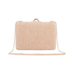 Dive into summer elegance with our Raffia Clutch featuring assorted seashell accents and a stylish chain crossbody strap. This beach-inspired accessory combines the natural charm of raffia with the whimsy of assorted seashells, creating a unique and fashionable statement piece. The chic chain crossbody strap adds a touch of modern flair, making it a versatile companion for both casual outings and special occasions. Embrace the coastal vibes and elevate your style with this one-of-a-kind clutch, Chic Gold Straw Bag, Rectangular Straw Bag With Chain Strap For Vacation, Elegant Straw Beach Bag, Beige Chain Strap Beach Bag, Chic Rectangular Straw Bag, Elegant Rectangular Straw Bag With Chain Strap, Chic Beige Straw Bag, Summer Beach Straw Bag With Chain Strap, Summer Beige Straw Bag With Chain Strap