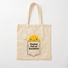 100% cotton reusable shopping carry bag with digital print on one side. Enjoy this pocket full of sunshine. Diy Tote Bags Painting, Yellow Cotton Bags With Pockets, Cotton Canvas Bag With Pockets For Daily Use, Eco-friendly Cotton Canvas Bag With Pockets, Eco-friendly Cotton Bags With Pockets, Eco-friendly Cotton Bag With Pockets, Casual Cotton Canvas Bag With Flat Pocket, Yellow Cotton Canvas Gift Bag, Yellow Cotton Canvas Bag For Summer