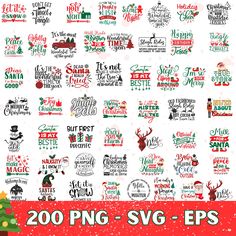 the christmas svg bundle is available for all kinds of projects