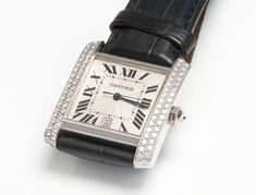 Cartier Tank Gold Diamond Watch Cartier Tank Diamond Watch, Cartier Tank Francaise Gold, Vintage Watch Women Cartier Tank, Vintage Cartier Tank Watch, Tank Watch Cartier, Gold Diamond Watches, Cartier Tank, Genuine Love, Cartier Watch