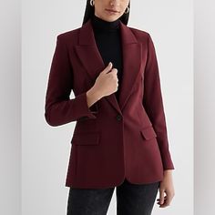 One Button Wine Red Blazer Cinched Waist Figure Flattering Blazer One Button Blazer From Express Form Fitted Blazer With Cinched Waist Size: Small Brand New - No Tags New To Poshmark? Sign Up Now With My Code: Mobeautybae To Save $10 On Your First Order. Tags: Burgundy Blazer, Dark Red Blazer, Maroon Blazer, Red Blazer, Wine Red Blazer, Cinched Waist Blazer, One Button Blazer, Express Blazer, Fitted Blazer, Maroon Formal Outfit, Wine Blazer Outfits For Women, Maroon Blazer Outfits For Women, Formal Burgundy Outerwear With Buttons, Tailored Single Breasted Burgundy Outerwear, Tailored Single-breasted Burgundy Outerwear, Tailored Burgundy Single-breasted Outerwear, Fitted Burgundy Blazer For Work, Dark Red Blazer Outfit