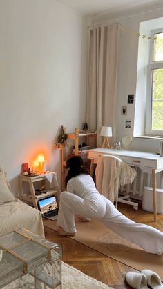 Morning Yoga Aesthetic Home, Excersizing Aesthetic, Yoga Aesthetic Home, At Home Workouts Aesthetic, Energy Work Aesthetic, Yoga Fits Aesthetic, Monk Mode Aesthetic, Fall Yoga Aesthetic, Pilates And Yoga Aesthetic