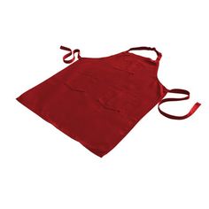 a red apron on a white background