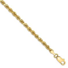 Seattle Gold Grillz 14k 3.20mm D-C Rope with Lobster Clasp Bracelet Classic Bracelets, Spiral Pattern, Clasp Bracelet, Bow Jewelry, Gold Bracelet Chain, Yellow Gold Bracelet, Chain Anklet, Bracelet Clasps, Jewelry Companies