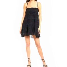 By: Free People : Just In! : New Black Lace Boo-Hoo Dress. : Retail $98/My Price Firm $53 Push Buy Now! Ty Please Remember Poshmark Takes 20%From Every Sale! Ty Women's Boo-Hoo Black Sleeveless Lace Crochet Ruffle Tiered Mini Dress. Size Medium Bust: 34"-36" Length: 35". All Measurements Are Approximate And Taken Laying Flat. Black Is The Color Of This Lovely Spring/ Summer Dress. : Boo-Hoo Genral Style : Soft Cotton Blend : Square Neckline : Eyelet Pattern : Ruffle & Lace Detail : Sleeveless : Sleeveless Lace Mini Dress For Summer, Lace Sleeveless Mini Dress For Summer, Summer Sleeveless Lace Mini Dress, Chic Summer Crochet Dress For Night Out, Sleeveless Ruffle Crochet Dress For Party, Sleeveless Crochet Dress With Ruffles For Party, Chic Sleeveless Crochet Dress For Day Out, Chic Crochet Dress For Spring Date Night, Sleeveless Lace Mini Dress For Daywear