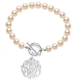 Personalized Monogram Initials order any by KetiSorelyDesigns, $69.00 Personalized Adjustable Classic Pearl Bracelet, Classic Adjustable Personalized Pearl Bracelet, Classic Personalized Adjustable Pearl Bracelet, Classic Bracelets With Initials, Adjustable White Monogram Jewelry, Classic Personalized White Pearl Bracelet, Elegant Adjustable Initials Charm Bracelet, Classic Personalized Charm Bracelet, Elegant Hypoallergenic Charm Bracelet For Personalized Gift