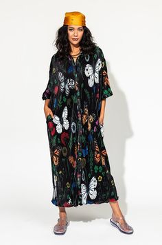 So Far So Good Oversized Plissé Dress in Folklore Florals *RESTOCKED* Spring Relaxed Fit Tunic Shirt Dress, Relaxed Fit Tunic Shirt Dress For Spring, Long Sleeve Silk Shirt Dress For Summer, Spring Bohemian Maxi Shirt Dress, Flowy Shirt Dress For Daywear In Spring, Flowy Shirt Dress For Spring Daywear, V-neck Viscose Shirt Dress For Spring, Casual Flowy Silk Dresses, Silk Button-up Summer Dresses