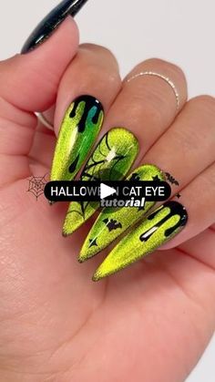 6.2K views · 13K reactions | Color shifting Halloween cat eye nails tutorial! 💚😱🤯💅🏽🕸️🦇 Save & Share this fun color changing look under nail inspo! Follow for more Halloween tutorials! 🎃  Can you spot the cutest little Mickey bats? 🦇 🐭  Using @daily_charme (code: JEN10) •C65 Gaia cat eye gel (chameleon cat eye gel)  #halloween #halloweennails #cateyenails #nailinspo #nails #uñasdehalloween #nailvideos #diynails #pressonnails #nailtrends #magneticnails #cateyepolish  #halloweenbeauty #halloweenseason #halloweenstyle #disneyhalloween #disneynails #mickeybat #greennails #spiderwebnails #batnails #howto #nailtutorial #tutorial | Jeanette Flores | Kyrylo Zaplotynskyi · Jack O'Lantern Halloween Cateye Nails Ideas, Cateye Halloween Nail Designs, Chameleon Nails Design, Halloween Cat Eye Nails, Cat Eye Halloween Nails, Cat Eye Nails Tutorial, Catwoman Nails, Chameleon Nails, Bat Nails