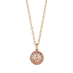 18 karat gold Champagne diamonds 3.40 carats approx. Chain sold separately Diamond Ball, Gold Champagne, Daily Jewelry, Gold Jewelry Simple, Jewelry Simple, Bezel Set Diamond, Ball Pendant, Champagne Diamond, Champagne Gold