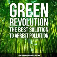 green revolution the best solution to arrest pollution